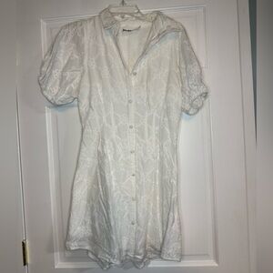 Indikah Zurich Pleated Waist Shirt Dress Eyelet